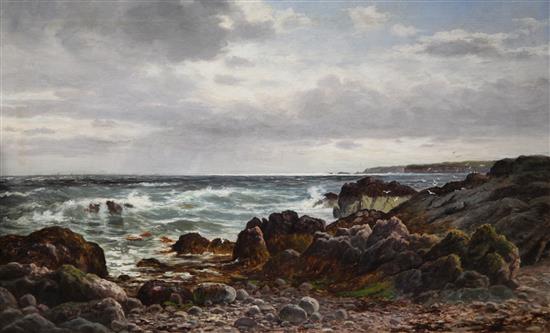 John Nesbitt (1831-1904) Coastal landscape, 23 x 36in.